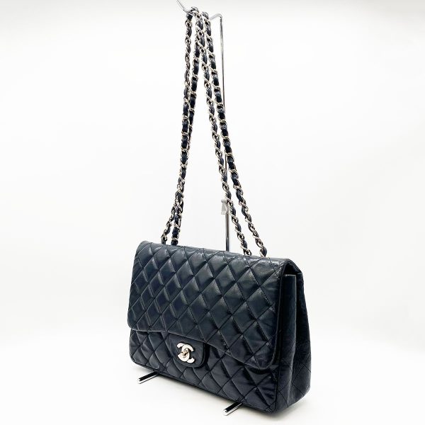 itedzbdgp1nk 3 Chanel Matelasse Leather Double Chain Shoulder Bag Black