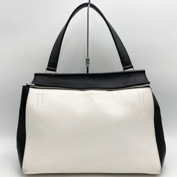 iteh0m441zkc 1 Celine Edge Tote Bag Handbag Shoulder Bag White Black Bicolor Leather