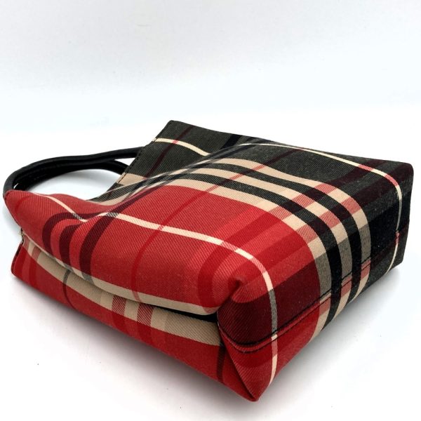 iteo1zc0rnq0 4 Burberry Mini Handbag Nova Check Red Black Canvas