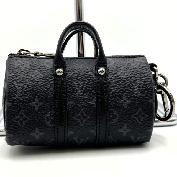 iteqdcrko7au 1 Louis Vuitton Porte Clete Mini Keepall Keychain Pouch Monogram Eclipse Black