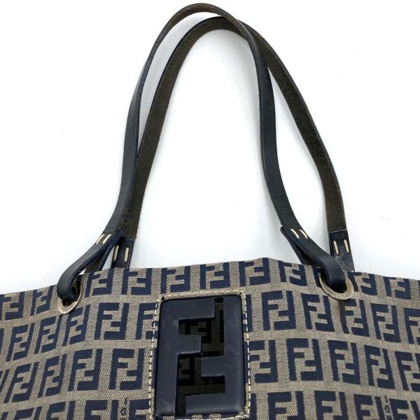 itewalrijcg7 5 Fendi Zucchino Canvas Mini Tote Bag Navy