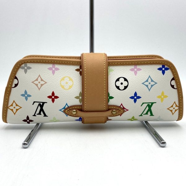 itf1kx36bd6z 2 Louis Vuitton Shirley Clutch Bag Monogram Multicolor Bronze White