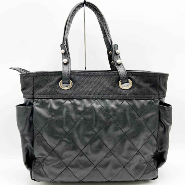 itfpyqk4eaaa 2 Chanel Paris Biarritz GM Seal Tote Shoulder Bag Black