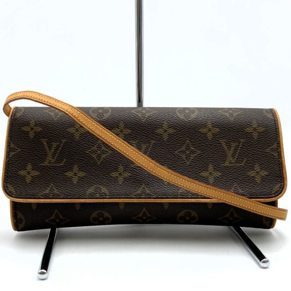 itg26tv7ou0n 3 Louis Vuitton Pochette Twin GM Shoulder Bag Clutch Bag 2way Monogram Brown