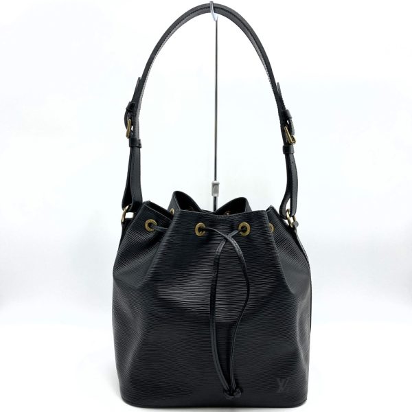 itg50oc1u1yx 1 Louis Vuitton Petit Noe Drawstring Shoulder Bag Black Epi