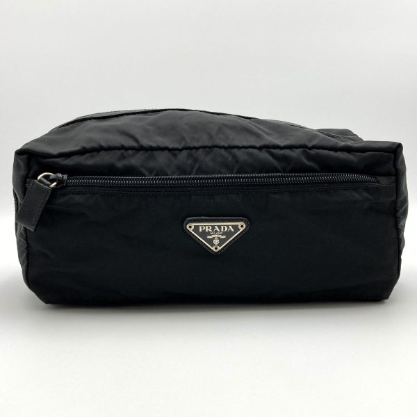 itgbsmtodyku 1 Prada Nylon Accessory Pouch Black