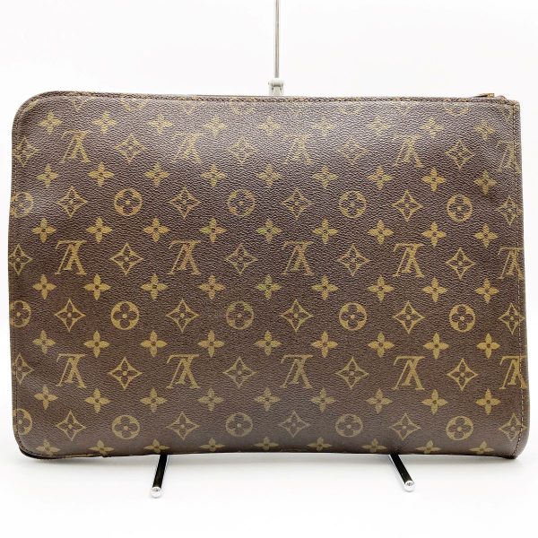 itggp4m9p7d6 1 Louis Vuitton Posh Document Clutch Bag Thin Document Case PVC Dark Brown