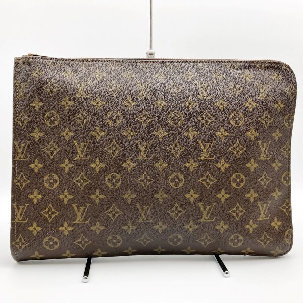 itggp4m9p7d6 2 Louis Vuitton Posh Document Clutch Bag Thin Document Case PVC Dark Brown