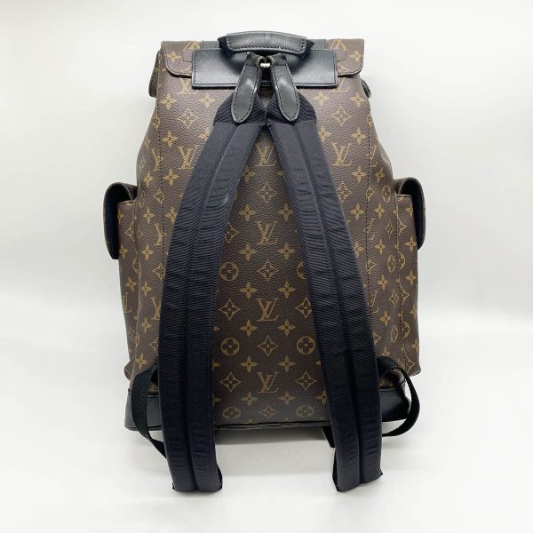 itgq7zbx3la0 2 Louis Vuitton Christopher Monogram Macassar PVC Rucksack Brown