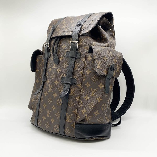 itgq7zbx3la0 3 Louis Vuitton Christopher Monogram Macassar PVC Rucksack Brown