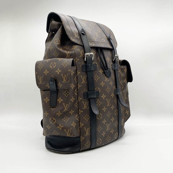 itgq7zbx3la0 4 Louis Vuitton Christopher Monogram Macassar PVC Rucksack Brown