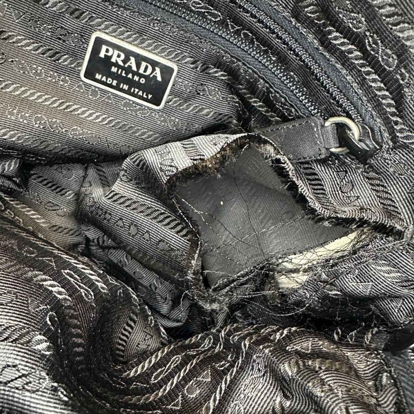 itgzvzhho05k 6 Prada Nylon Handbag with Lock and Key Black