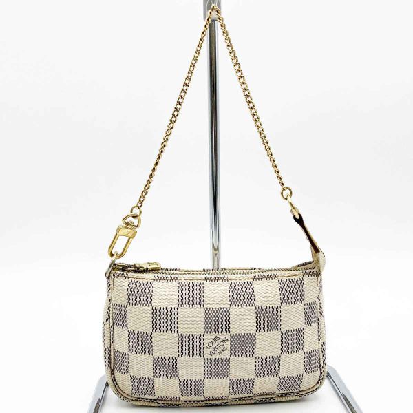 itheoi0tup6a 1 Louis Vuitton Mini Pochette Accessory Pouch Chain Damier Azur PVC White