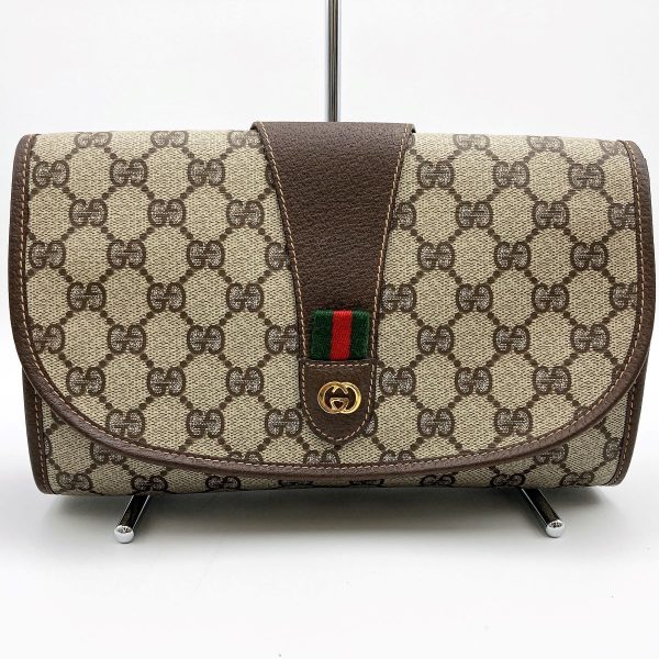 iti51c6eah9k 1 Gucci Shoulder Bag Sherry Line GG Supreme Brown