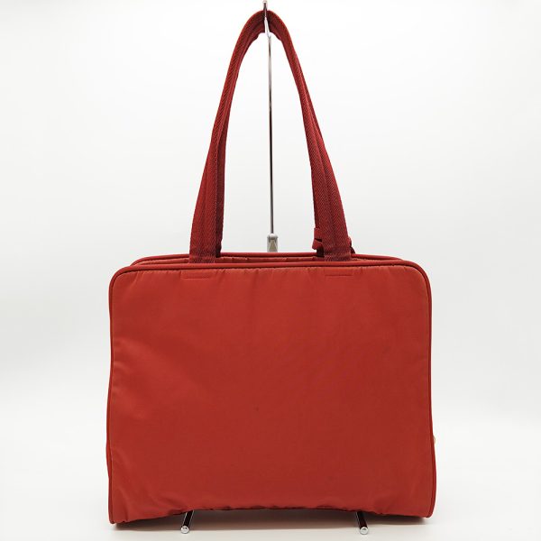 itioz5jn867i 2 Prada Nylon Tote Handbag Red