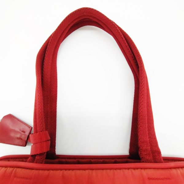 itioz5jn867i 5 Prada Nylon Tote Handbag Red