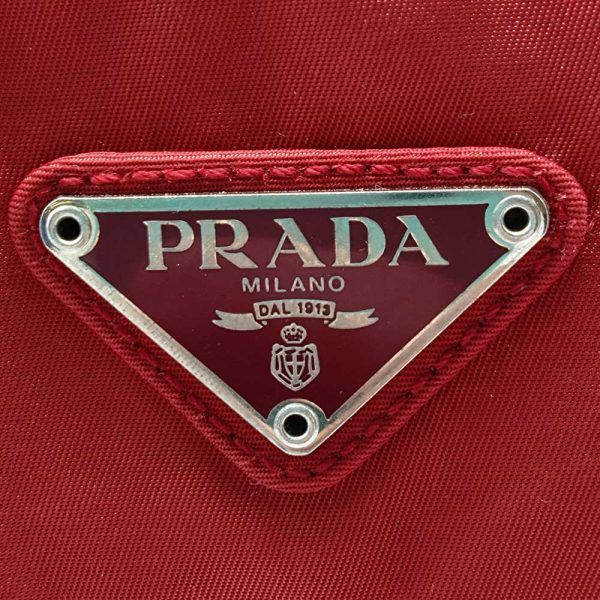 itioz5jn867i 8 Prada Nylon Tote Handbag Red