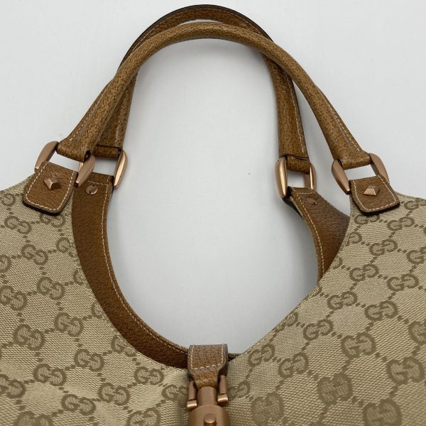 itj48vau1vc0 8 Gucci New Jackie Hobo Bag GG Canvas Beige Brown