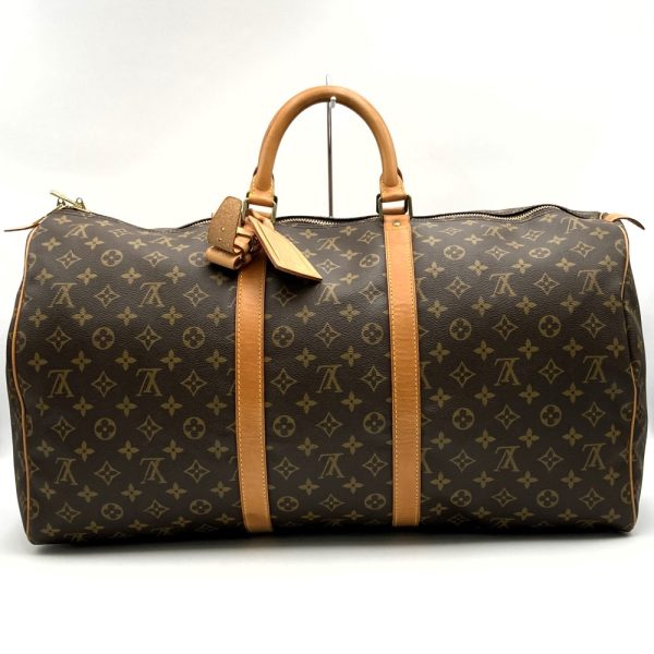 itjam0a05odr 1 Louis Vuitton Keepall 55 Boston Bag Travel Bag Brown Monogram