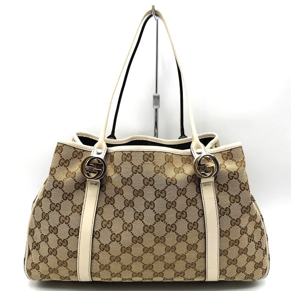 itjpqhgr33ti 2 Gucci GG Twins Tote Bag GG Canvas Beige White