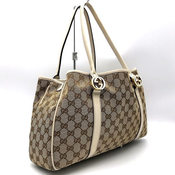 itjpqhgr33ti 3 Gucci GG Twins Tote Bag GG Canvas Beige White