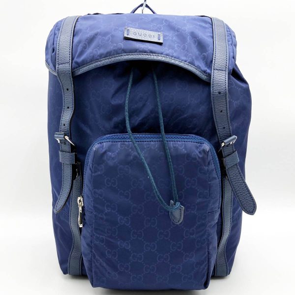 itjrvkucjdpi 1 Gucci Backpack Daypack Nylon Navy