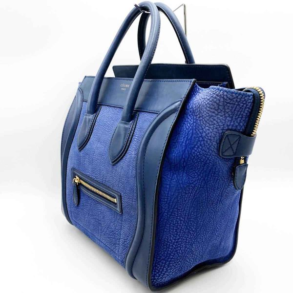 itjv6du166zc 4 Celine Tote Bag Leather Luggage Mini Blue Navy