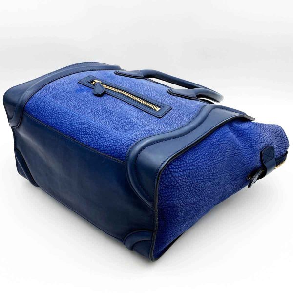 itjv6du166zc 7 Celine Tote Bag Leather Luggage Mini Blue Navy