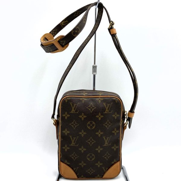 itjw45ocdi6a 2 Louis Vuitton Danube Shoulder Bag Brown Monogram