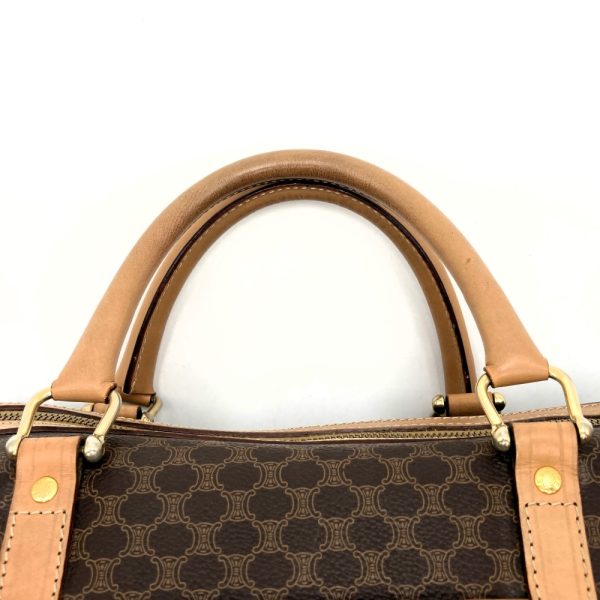 itjwqvhqhp6c 5 Celine PVC Boston Bag Macadam Pattern Brown