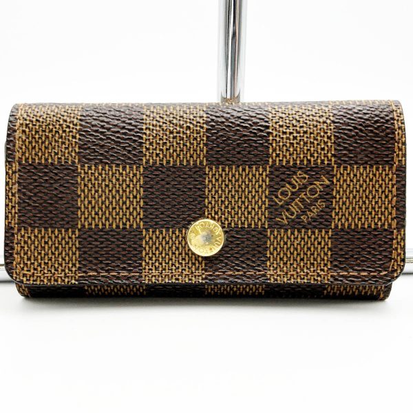 itjyrg7bgksa 1 Louis Vuitton Multicle 4 Key Case Damier Canvas Brown