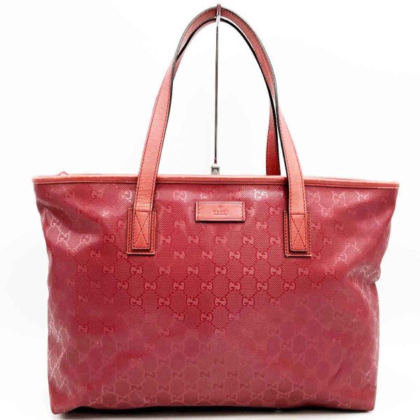 itkkhcfinowd 1 Gucci Implement Tote Bag GG Pattern Red PVC