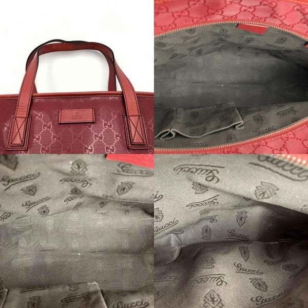 itkkhcfinowd 8 c Gucci Implement Tote Bag GG Pattern Red PVC