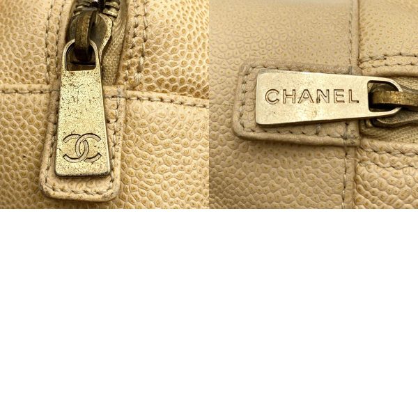 itl9dxojov3q 16 c Chanel Caviar Skin Chain Shoulder Bag Beige