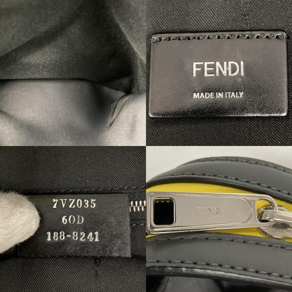 itljc1h3ns64 15 c Fendi Zucca Logo Nylon Daypack Rucksack Gray Yellow