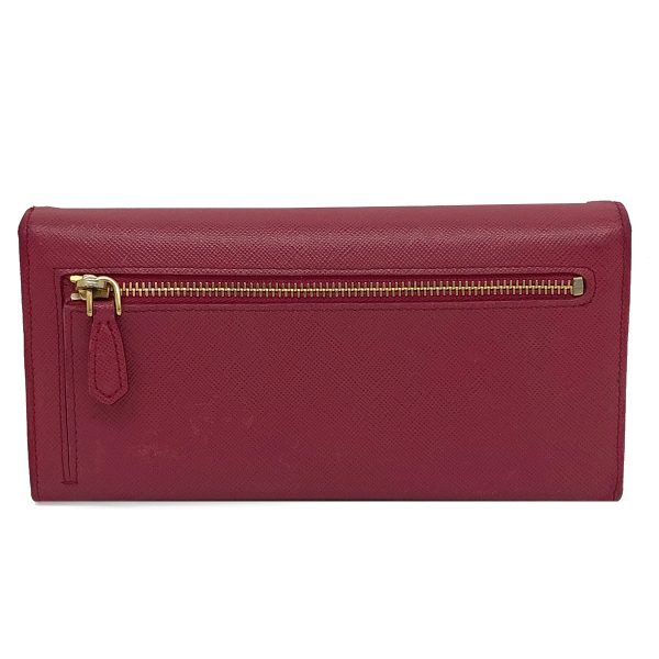 itm3hog5bhrb 2 Prada Leather Saffiano Long Wallet Ribbon Line Pink