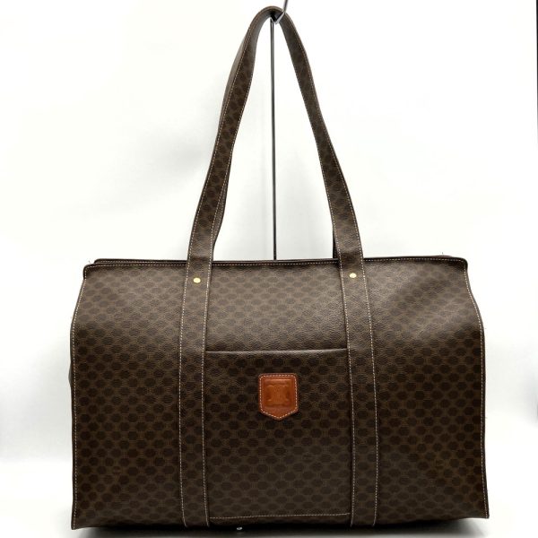 itmgw1la4d4y 1 Celine Tote Bag PVC Macadam Pattern Brown