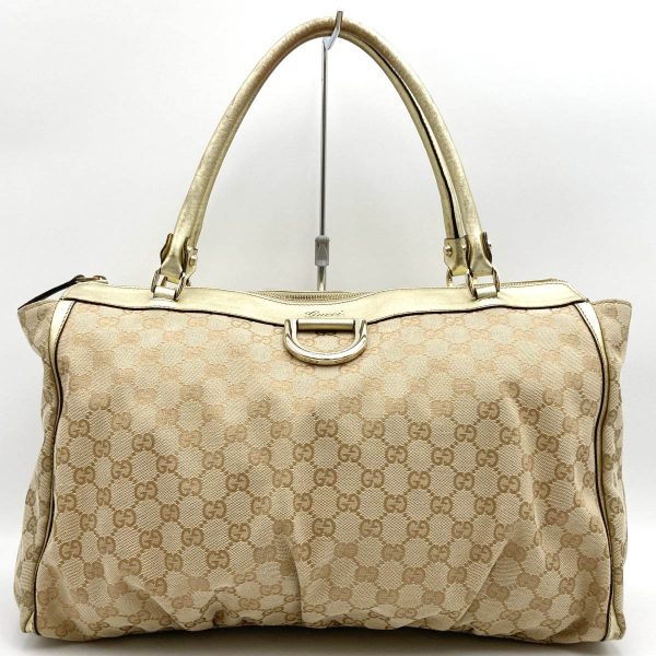 itmmxs4bqaka 1 Gucci GG Pattern Shoulder Bag Tote Bag Beige Gold