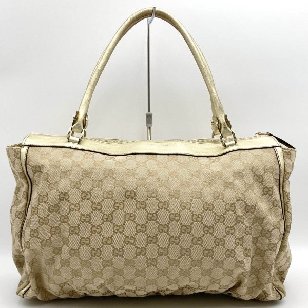 itmmxs4bqaka 2 Gucci GG Pattern Shoulder Bag Tote Bag Beige Gold