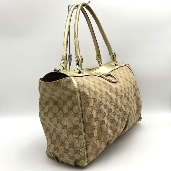 itmmxs4bqaka 3 Gucci GG Pattern Shoulder Bag Tote Bag Beige Gold