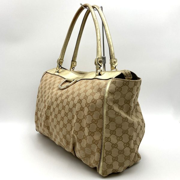 itmmxs4bqaka 4 Gucci GG Pattern Shoulder Bag Tote Bag Beige Gold