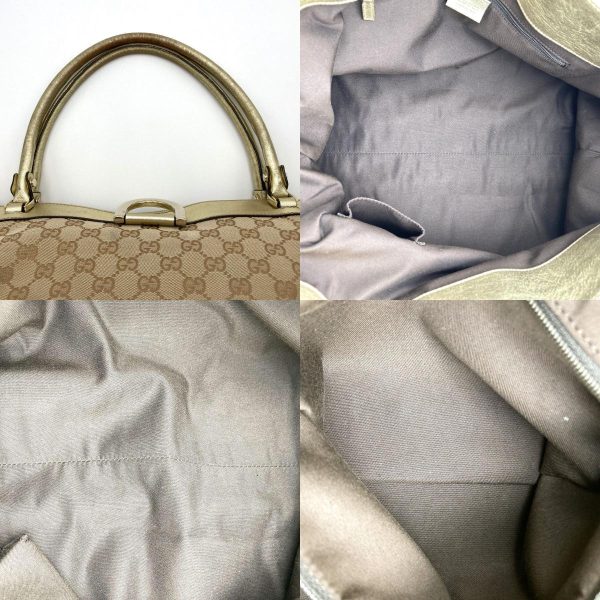 itmmxs4bqaka 8 c Gucci GG Pattern Shoulder Bag Tote Bag Beige Gold