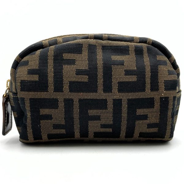 itmwi4ro4sq8 1 Fendi Zucca Pattern Nylon Pouch Brown