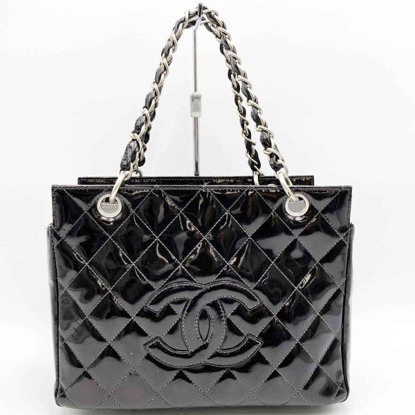 itn2vstsa7wi 1 Chanel Matelasse Enamel Chain Shoulder Bag Black