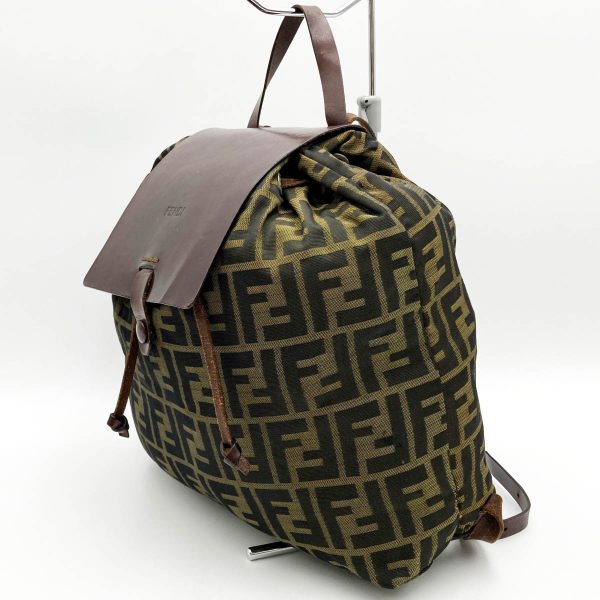 itn9rmsmfscu 4 Fendi Zucca FF Pattern Daypack Brown