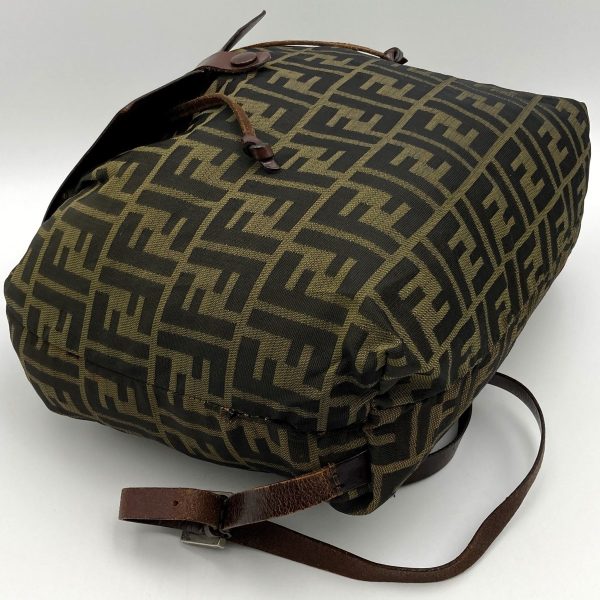 itn9rmsmfscu 6 Fendi Zucca FF Pattern Daypack Brown