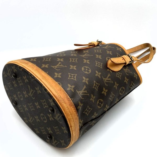 itnjnqs3bhz4 3 Louis Vuitton Bucket PM Tote Bag with Pouch Monogram Brown