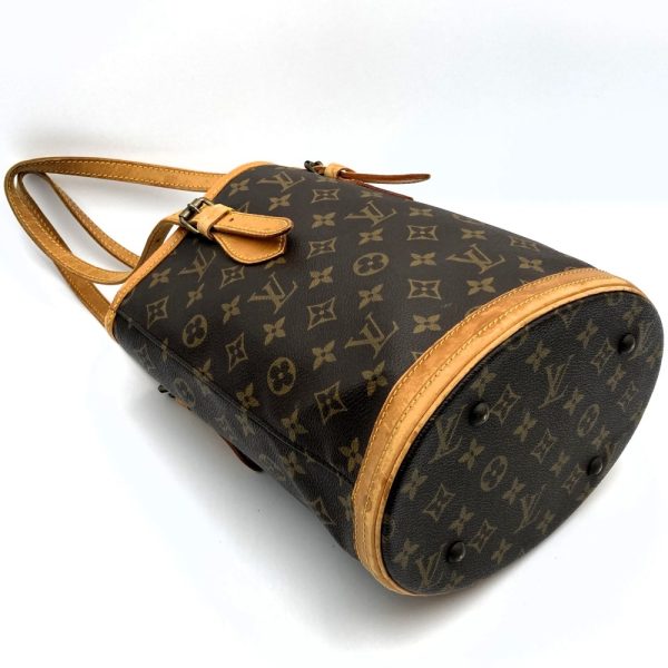 itnjnqs3bhz4 4 Louis Vuitton Bucket PM Tote Bag with Pouch Monogram Brown