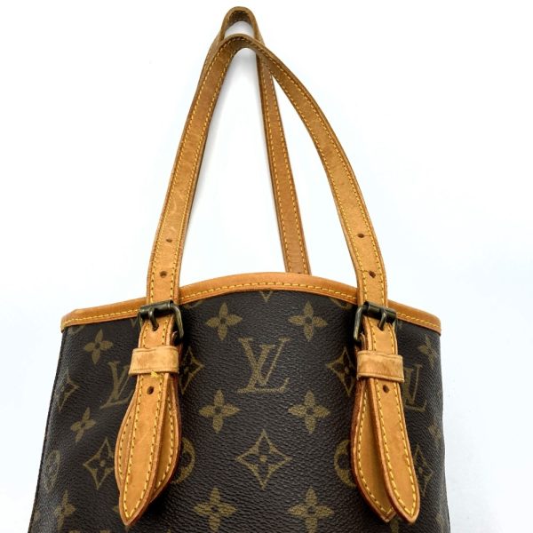 itnjnqs3bhz4 5 Louis Vuitton Bucket PM Tote Bag with Pouch Monogram Brown