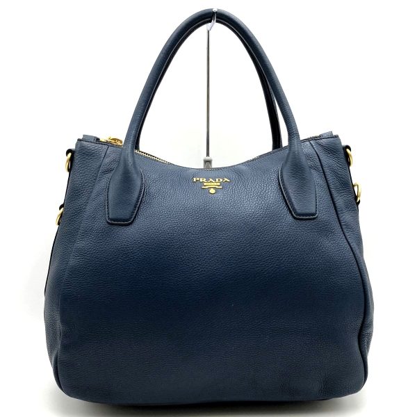 itnpapbin7d6 1 Prada Leather Tote Bag Navy